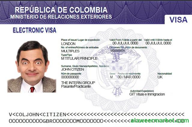 Colombia electronic visa